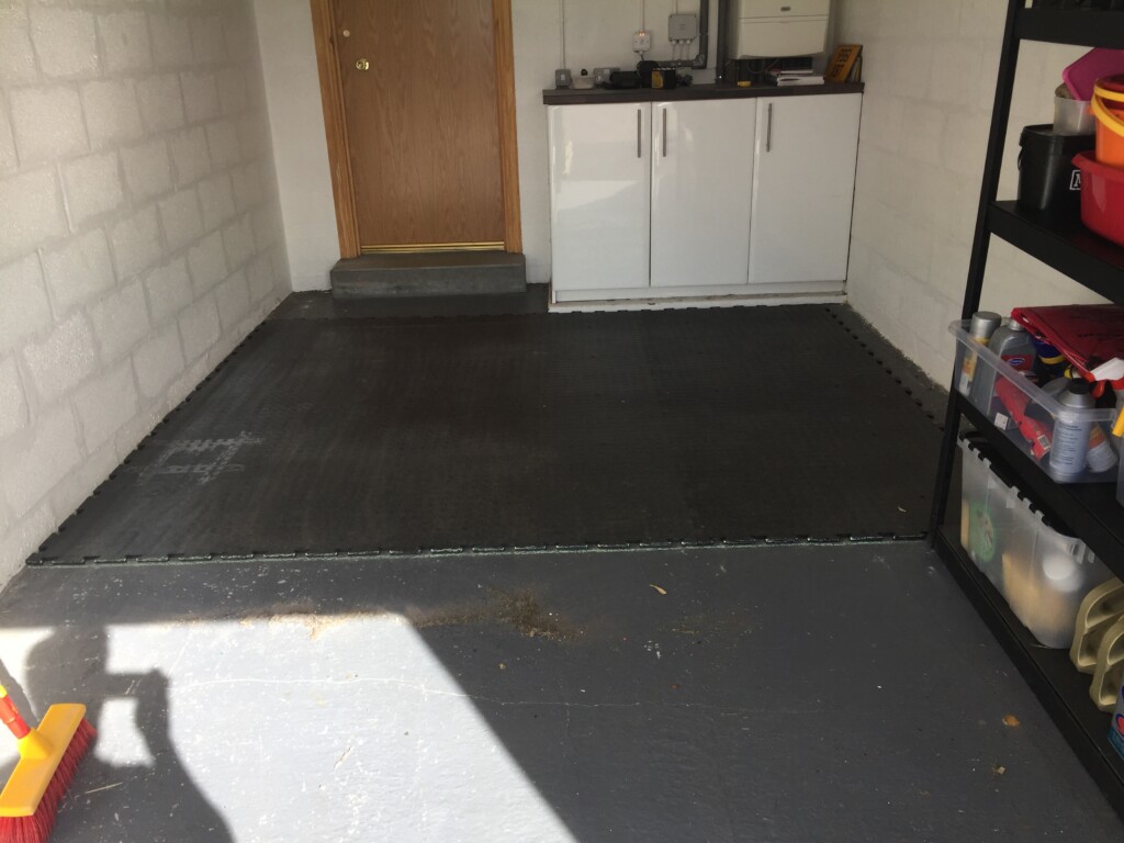 Before - Standard UK garage ready for conversion to home gym