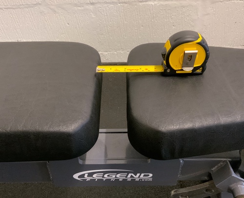 2” pad gap on the Legend 3103 adjustable weight bench as an example of the issue
