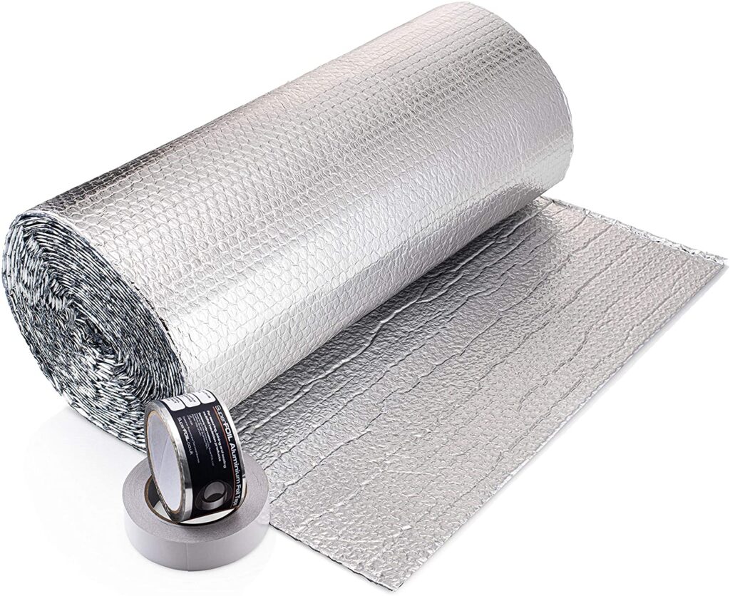 Foil garage door insulation - thin, lightweight and effective