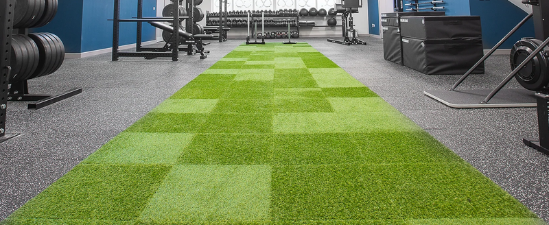Here’s a pretty cool astroturf set up courtesy of Bulldog Gear - fake grass suits larger spaces better!