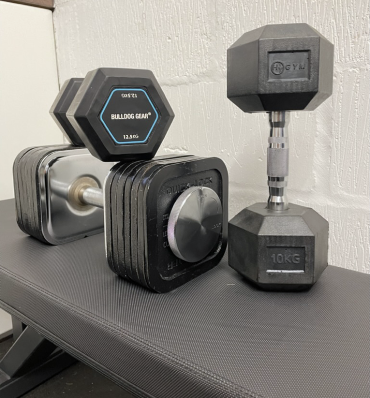 Adjustable vs fixed dumbbells - a small selection of what I have in just now